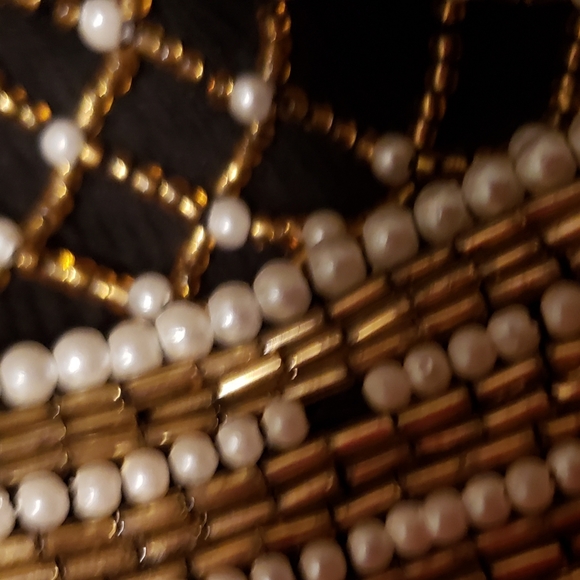 Pearls like and gold beaded top - Picture 9 of 11